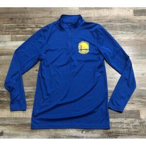 UNK Golden State Warriors Mens Small Blue NBA 1/4 Zip Long Sleeve Pullover